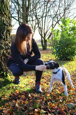 Gemma Montgomery "treats" a patient.