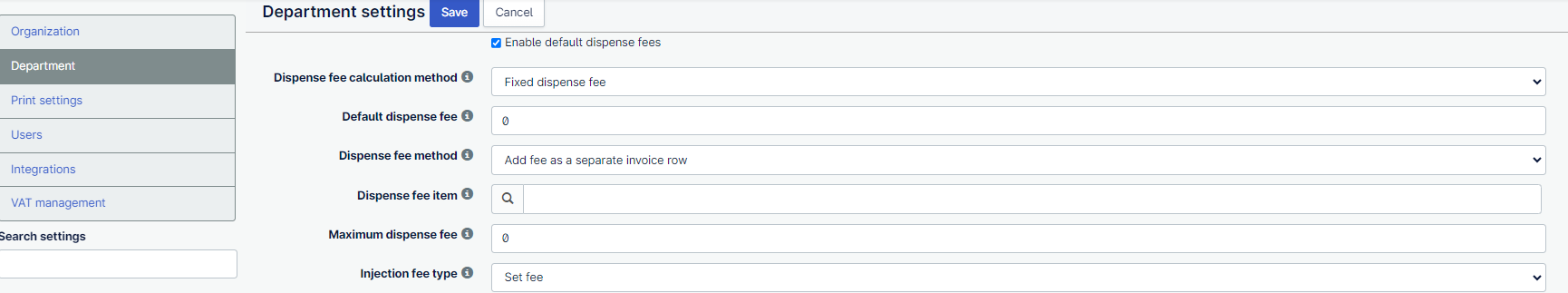 PVC - Old Settings Page September 2023