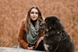 woman-with-large-dog