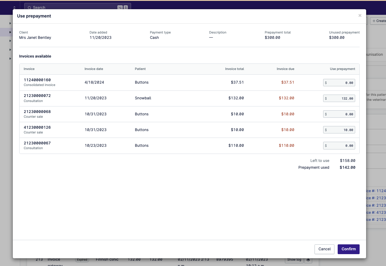 multiple prepayments 2